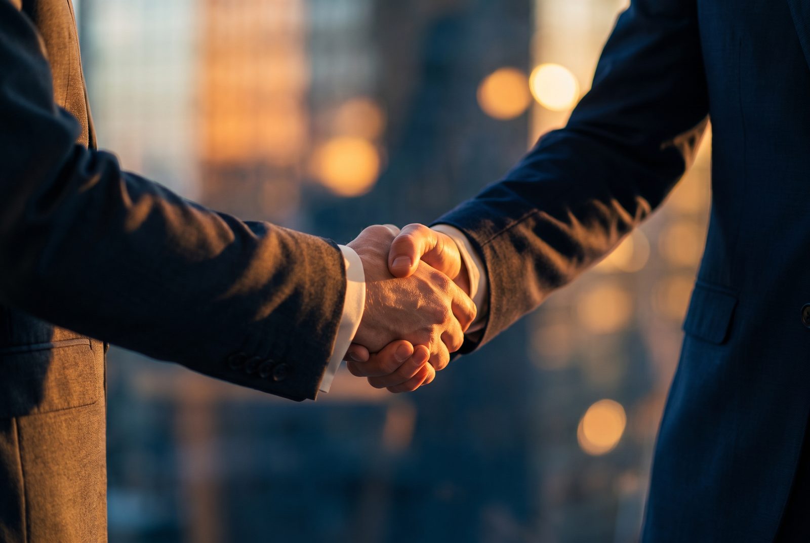 Professional handshake — a partnership with your firm