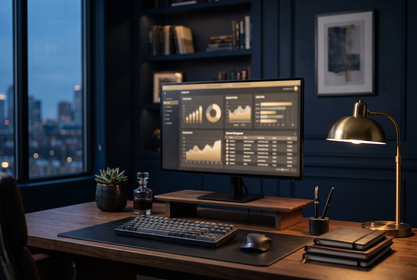 Legal technology and financial management workspace